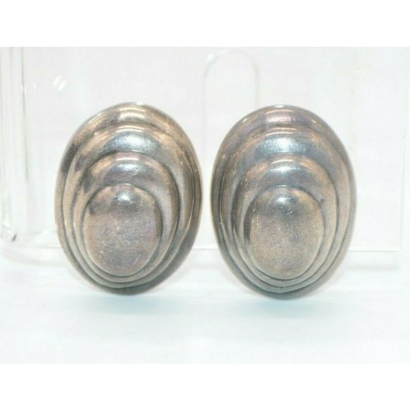 Taxco Jewelry - Taxco Mexico TR-43 Sterling Silver Modernist Oval